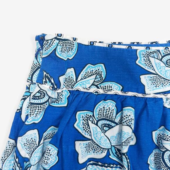 Maeve by Anthropologie Alyssa Midi Skirt Size 6 Blue Floral Boho Resort Summer - Picture 7 of 9